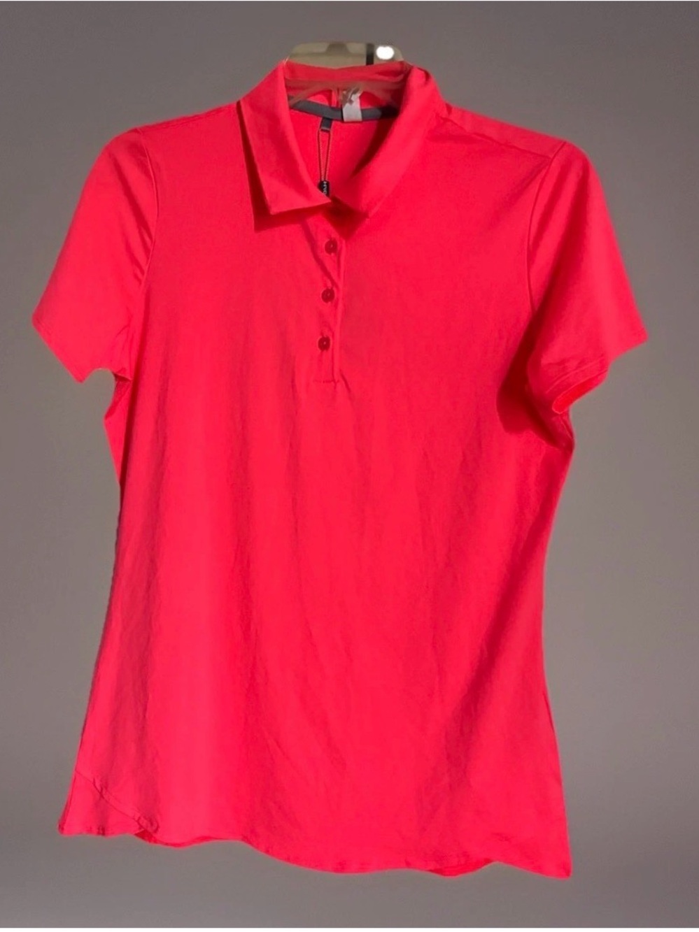 Women’s Under Armour Heat Gear Golf Polo, Medium, Neon Pink/Orange, NWT